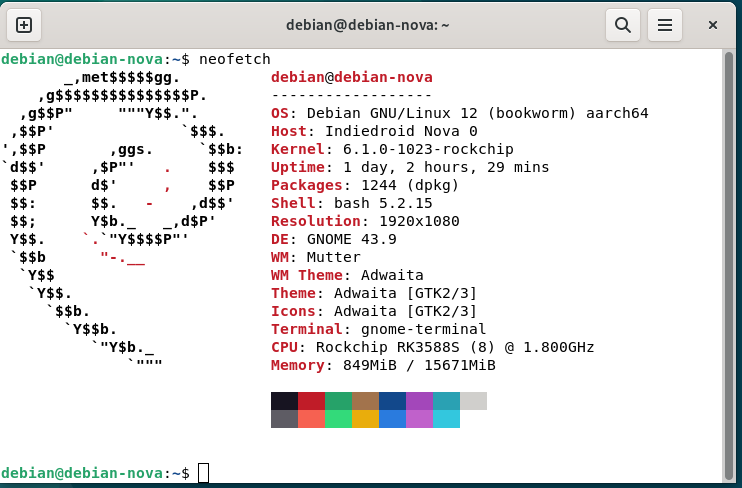 Neofetch system information display